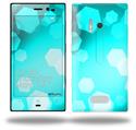 Bokeh Hex Neon Teal - Decal Style Skin (fits Nokia Lumia 928)