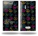 Kearas Peace Signs Black - Decal Style Skin (fits Nokia Lumia 928)