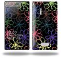 Kearas Flowers on Black - Decal Style Skin (fits Nokia Lumia 928)