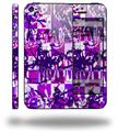 Purple Checker Graffiti - Decal Style Vinyl Skin (fits Apple Original iPhone 5, NOT the iPhone 5C or 5S)