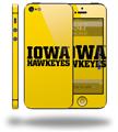 Iowa Hawkeyes 01 Black on Gold - Decal Style Vinyl Skin (fits Apple Original iPhone 5, NOT the iPhone 5C or 5S)