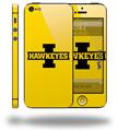 Iowa Hawkeyes 02 Black on Gold - Decal Style Vinyl Skin (fits Apple Original iPhone 5, NOT the iPhone 5C or 5S)