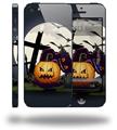 Halloween Jack O Lantern and Cemetery Kitty Cat - Decal Style Vinyl Skin (fits Apple Original iPhone 5, NOT the iPhone 5C or 5S)