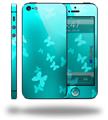 Bokeh Butterflies Neon Teal - Decal Style Vinyl Skin (fits Apple Original iPhone 5, NOT the iPhone 5C or 5S)