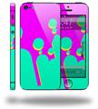 Drip Teal Pink Yellow - Decal Style Vinyl Skin (fits Apple Original iPhone 5, NOT the iPhone 5C or 5S)