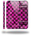 Pink Checkerboard Sketches - Decal Style Vinyl Skin (fits Apple Original iPhone 5, NOT the iPhone 5C or 5S)