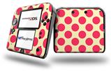 Kearas Polka Dots Pink On Cream - Decal Style Vinyl Skin fits Nintendo 2DS - 2DS NOT INCLUDED