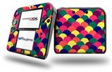 Brushed Cirlces Multi Dark - Decal Style Vinyl Skin fits Nintendo 2DS - 2DS NOT INCLUDED