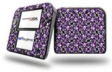 Splatter Girly Skull Purple - Decal Style Vinyl Skin fits Nintendo 2DS - 2DS NOT INCLUDED