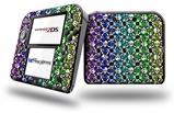 Splatter Girly Skull Rainbow - Decal Style Vinyl Skin fits Nintendo 2DS - 2DS NOT INCLUDED