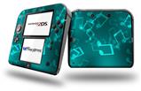 Bokeh Music Neon Teal - Decal Style Vinyl Skin fits Nintendo 2DS - 2DS NOT INCLUDED