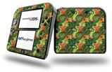 Famingos and Flowers Sage Green - Decal Style Vinyl Skin fits Nintendo 2DS - 2DS NOT INCLUDED
