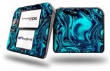 Liquid Metal Chrome Neon Blue - Decal Style Vinyl Skin compatible with Nintendo 2DS - 2DS NOT INCLUDED