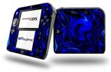 Liquid Metal Chrome Royal Blue - Decal Style Vinyl Skin compatible with Nintendo 2DS - 2DS NOT INCLUDED