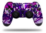 WraptorSkinz Skin compatible with Sony PS4 Dualshock Controller PlayStation 4 Original Slim and Pro Purple Checker Graffiti (CONTROLLER NOT INCLUDED)