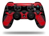 WraptorSkinz Skin compatible with Sony PS4 Dualshock Controller PlayStation 4 Original Slim and Pro Skull Stripes Red (CONTROLLER NOT INCLUDED)