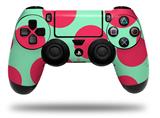 WraptorSkinz Skin compatible with Sony PS4 Dualshock Controller PlayStation 4 Original Slim and Pro Kearas Polka Dots Pink And Blue (CONTROLLER NOT INCLUDED)