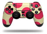 WraptorSkinz Skin compatible with Sony PS4 Dualshock Controller PlayStation 4 Original Slim and Pro Kearas Polka Dots Pink On Cream (CONTROLLER NOT INCLUDED)
