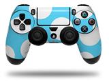 WraptorSkinz Skin compatible with Sony PS4 Dualshock Controller PlayStation 4 Original Slim and Pro Kearas Polka Dots White And Blue (CONTROLLER NOT INCLUDED)