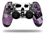 WraptorSkinz Skin compatible with Sony PS4 Dualshock Controller PlayStation 4 Original Slim and Pro Princess Skull Purple (CONTROLLER NOT INCLUDED)