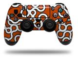 WraptorSkinz Skin compatible with Sony PS4 Dualshock Controller PlayStation 4 Original Slim and Pro Locknodes 03 Burnt Orange (CONTROLLER NOT INCLUDED)