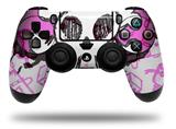 WraptorSkinz Skin compatible with Sony PS4 Dualshock Controller PlayStation 4 Original Slim and Pro Cartoon Skull Pink (CONTROLLER NOT INCLUDED)