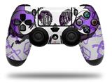 WraptorSkinz Skin compatible with Sony PS4 Dualshock Controller PlayStation 4 Original Slim and Pro Cartoon Skull Purple (CONTROLLER NOT INCLUDED)