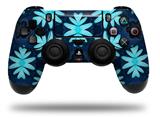 WraptorSkinz Skin compatible with Sony PS4 Dualshock Controller PlayStation 4 Original Slim and Pro Abstract Floral Blue (CONTROLLER NOT INCLUDED)