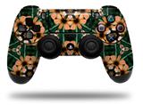 WraptorSkinz Skin compatible with Sony PS4 Dualshock Controller PlayStation 4 Original Slim and Pro Floral Pattern Orange (CONTROLLER NOT INCLUDED)