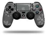 WraptorSkinz Skin compatible with Sony PS4 Dualshock Controller PlayStation 4 Original Slim and Pro Winter Snow Gray (CONTROLLER NOT INCLUDED)