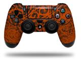WraptorSkinz Skin compatible with Sony PS4 Dualshock Controller PlayStation 4 Original Slim and Pro Folder Doodles Burnt Orange (CONTROLLER NOT INCLUDED)
