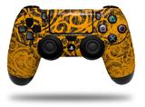 WraptorSkinz Skin compatible with Sony PS4 Dualshock Controller PlayStation 4 Original Slim and Pro Folder Doodles Orange (CONTROLLER NOT INCLUDED)