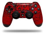 WraptorSkinz Skin compatible with Sony PS4 Dualshock Controller PlayStation 4 Original Slim and Pro Folder Doodles Red (CONTROLLER NOT INCLUDED)