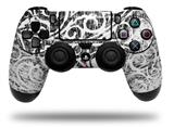 WraptorSkinz Skin compatible with Sony PS4 Dualshock Controller PlayStation 4 Original Slim and Pro Folder Doodles White (CONTROLLER NOT INCLUDED)