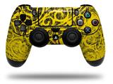WraptorSkinz Skin compatible with Sony PS4 Dualshock Controller PlayStation 4 Original Slim and Pro Folder Doodles Yellow (CONTROLLER NOT INCLUDED)