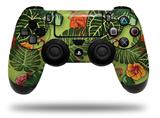 WraptorSkinz Skin compatible with Sony PS4 Dualshock Controller PlayStation 4 Original Slim and Pro Famingos and Flowers Sage Green (CONTROLLER NOT INCLUDED)
