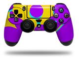 WraptorSkinz Skin compatible with Sony PS4 Dualshock Controller PlayStation 4 Original Slim and Pro Drip Purple Yellow Teal (CONTROLLER NOT INCLUDED)