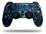 WraptorSkinz Skin compatible with Sony PS4 Dualshock Controller PlayStation 4 Original Slim and Pro Blue Flower Bomb Starry Night (CONTROLLER NOT INCLUDED)