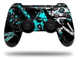 WraptorSkinz Skin compatible with Sony PS4 Dualshock Controller PlayStation 4 Original Slim and Pro Baja 0003 Neon Teal (CONTROLLER NOT INCLUDED)