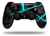 WraptorSkinz Skin compatible with Sony PS4 Dualshock Controller PlayStation 4 Original Slim and Pro Baja 0004 Neon Teal (CONTROLLER NOT INCLUDED)