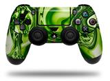 WraptorSkinz Skin compatible with Sony PS4 Dualshock Controller PlayStation 4 Original Slim and Pro Liquid Metal Chrome Neon Green (CONTROLLER NOT INCLUDED)