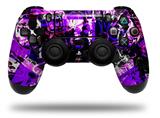 WraptorSkinz Skin compatible with Sony PS4 Dualshock Controller PlayStation 4 Original Slim and Pro Purple Graffiti (CONTROLLER NOT INCLUDED)