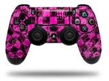 WraptorSkinz Skin compatible with Sony PS4 Dualshock Controller PlayStation 4 Original Slim and Pro Pink Checkerboard Sketches (CONTROLLER NOT INCLUDED)
