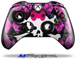 Decal Skin Wrap fits Microsoft XBOX One Wireless Controller Pink Diamond Skull