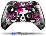 Decal Skin Wrap fits Microsoft XBOX One Wireless Controller Splatter Girly Skull