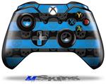 Decal Skin Wrap fits Microsoft XBOX One Wireless Controller Skull Stripes Blue