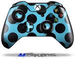 Decal Skin Wrap fits Microsoft XBOX One Wireless Controller Kearas Polka Dots Black And Blue