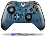 Decal Skin Wrap fits Microsoft XBOX One Wireless Controller Tie Dye All Blue Stripes