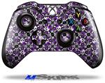 Decal Skin Wrap fits Microsoft XBOX One Wireless Controller Splatter Girly Skull Purple