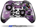 Decal Skin Wrap fits Microsoft XBOX One Wireless Controller Princess Skull Purple